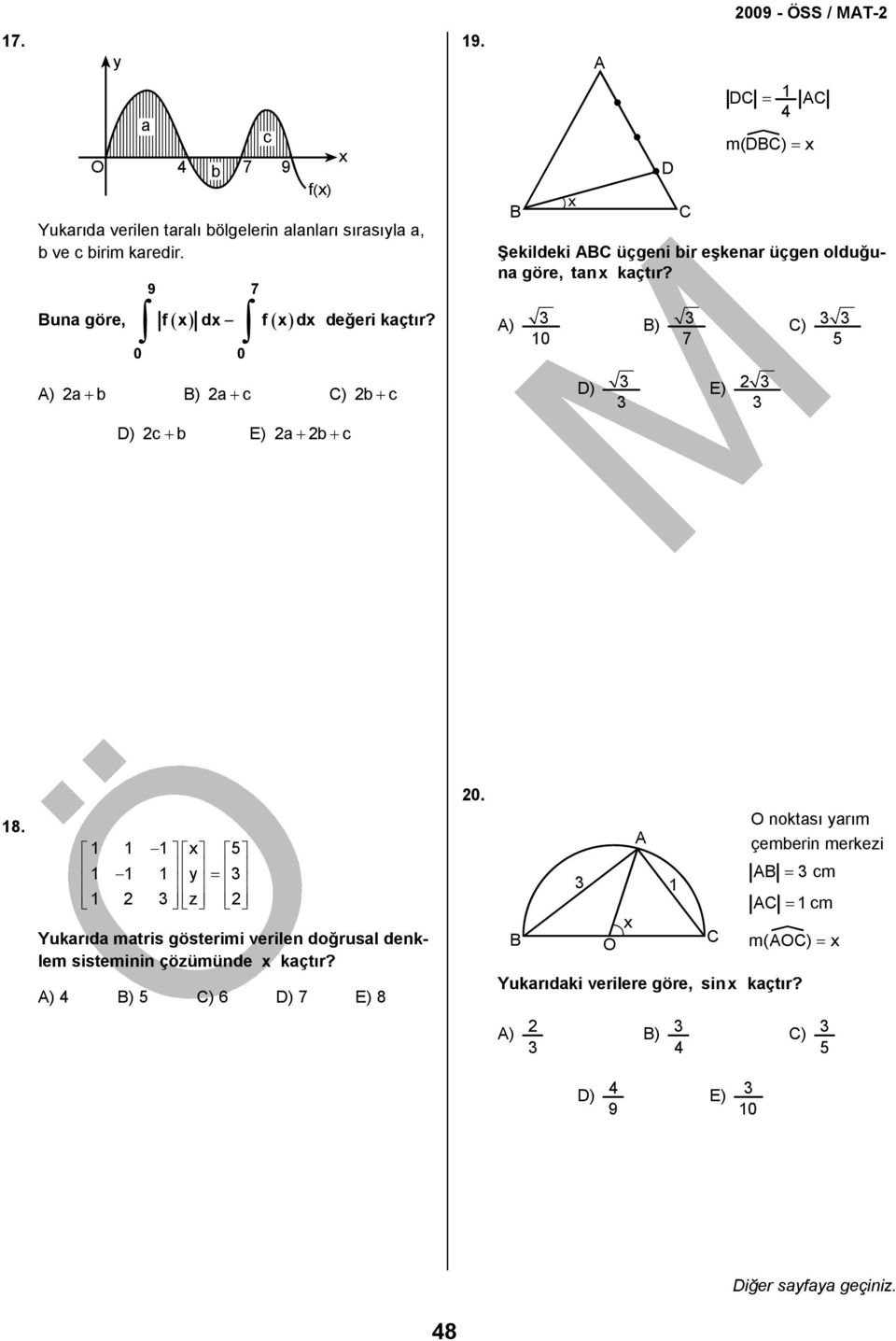 ) 0 ) 7 ) ) + b ) + c ) b + c c + b + b + c 8.