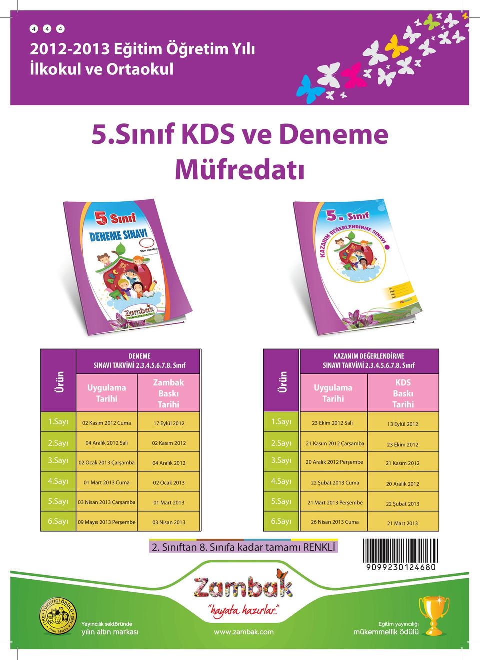 Sayı 02 Ocak 2013 Çarşamba 04 Aralık 2012 3.Sayı 20 Aralık 2012 Perşembe 21 Kasım 2012 4.Sayı 01 Mart 2013 Cuma 02 Ocak 2013 4.Sayı 22 Şubat 2013 Cuma 20 Aralık 2012 5.