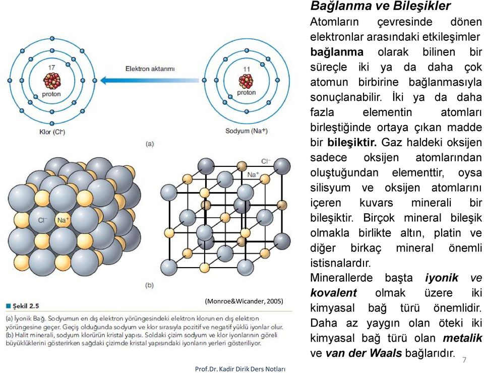 Gaz haldeki oksijen sadece oksijen atomlarından oluştuğundan elementtir, oysa silisyum ve oksijen atomlarını içeren kuvars minerali bir bileşiktir.