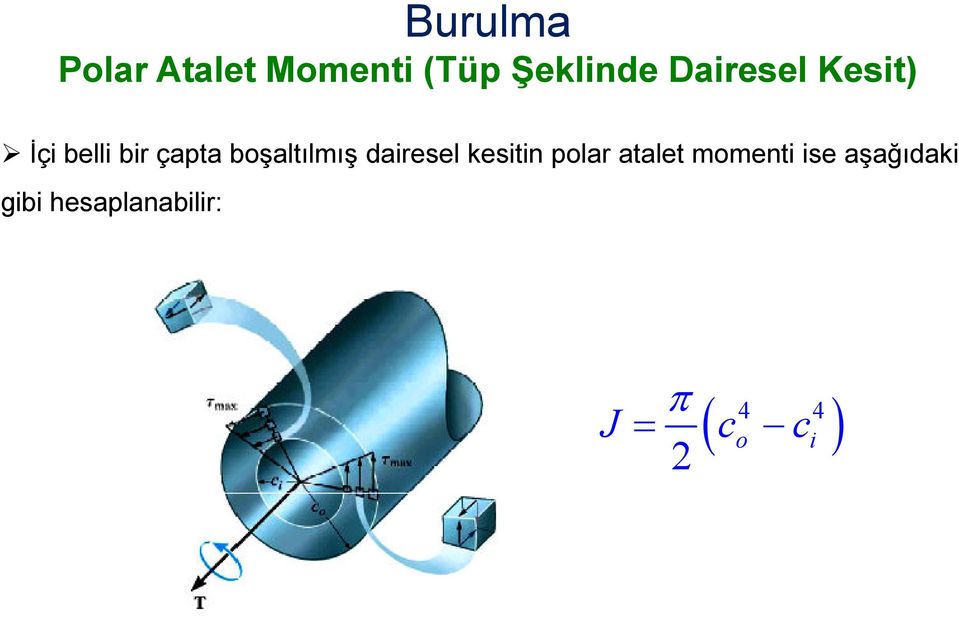 dairesel kesitin polar atalet momenti ise