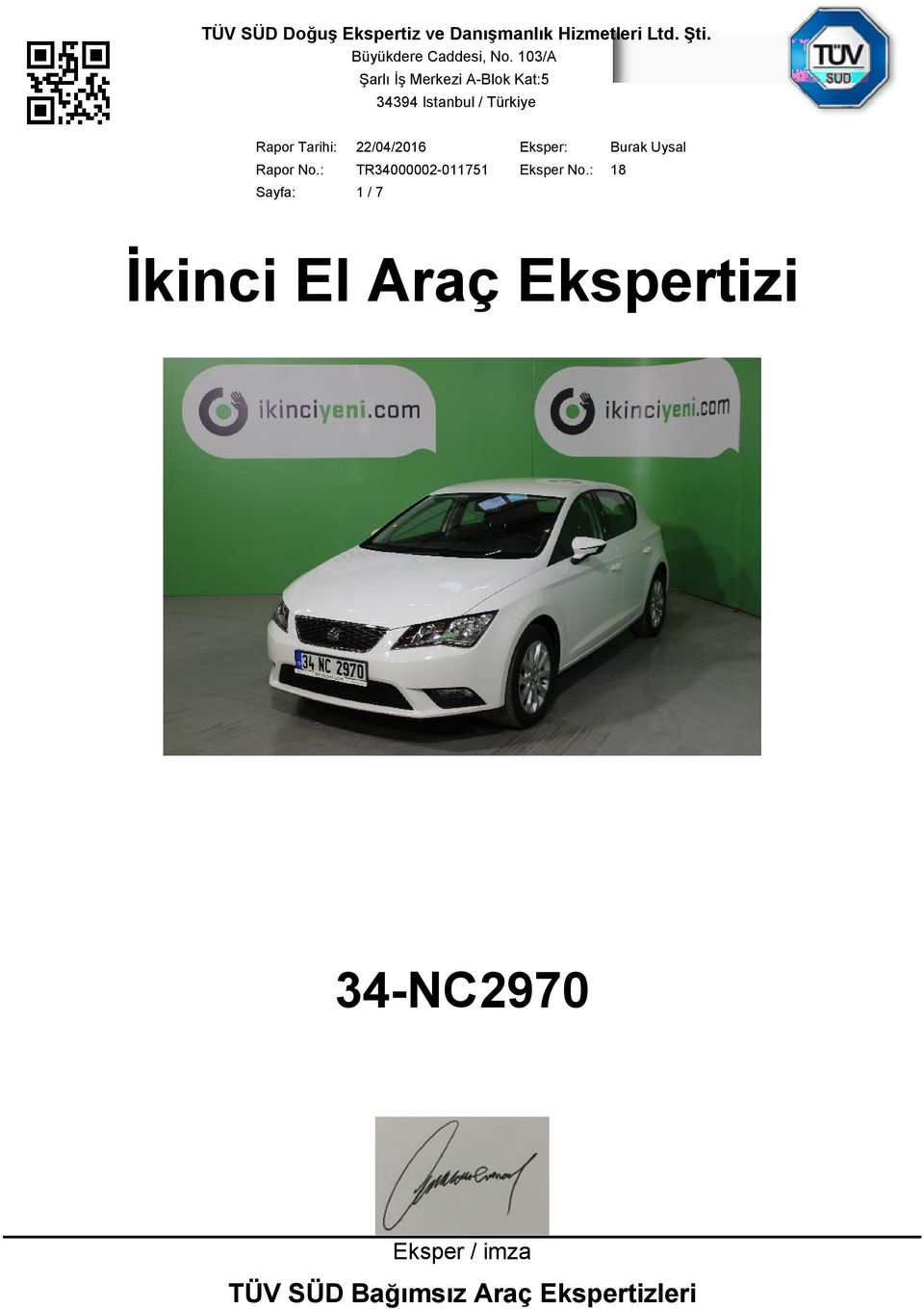 34-NC2970 Eksper / imza