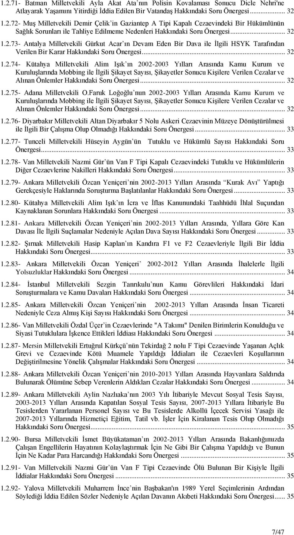 .. 32 1.2.75- Adana Milletvekili O.