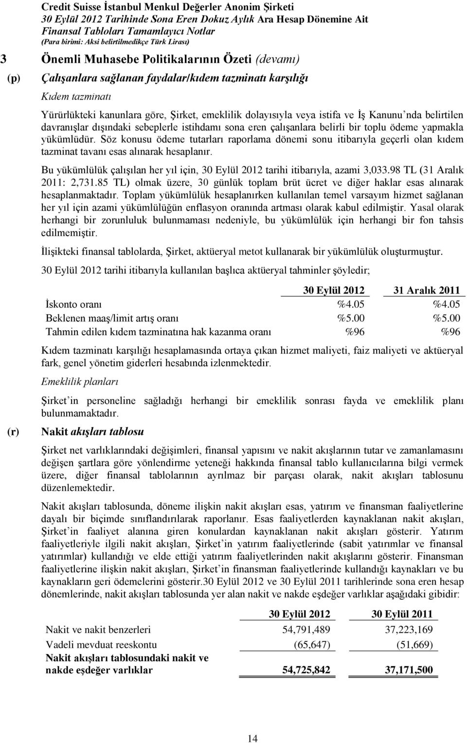 Söz konusu ödeme tutarları raporlama dönemi sonu itibarıyla geçerli olan kıdem tazminat tavanı esas alınarak hesaplanır.