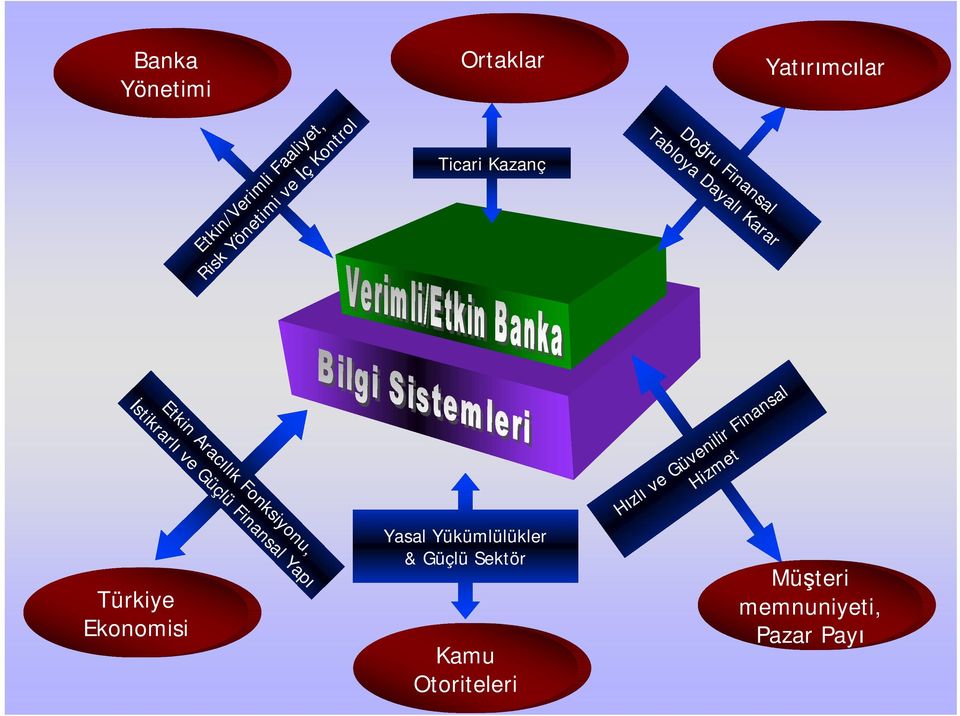 Yatırımcılar Müşteri memnuniyeti, Pazar Payı Etkin/Verimli Faaliyet, Risk Yönetimi