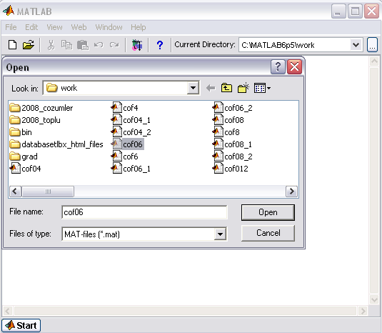 MATLAB/Matrislerin Kaydedilmesi Matris ve vektörler *.mat uzantılı olarak save komutuyla kaydedilir, load ile de istenilen yerden geri çağrılır.