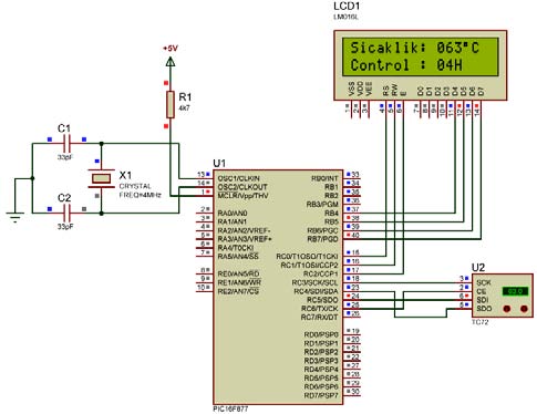 Şekil 62 TC72 Komutları Tüm bunları dikkate alarak TC72 den veri okumak için; - 0x80 ile kontrol byte ı olarak 0x04 gönderilerek sensör açılır.