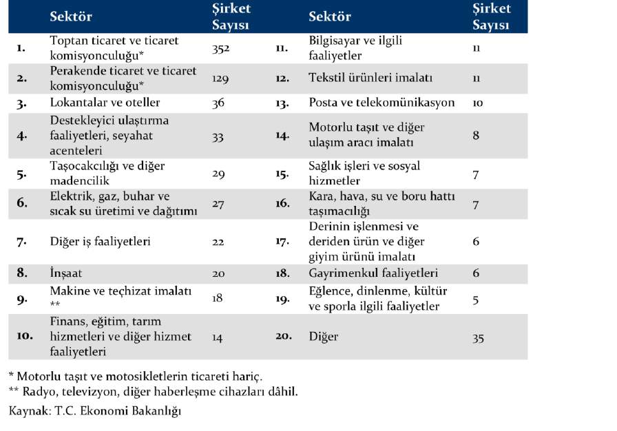 Hedef 3. Türkiye nin Çin den daha fazla yatırım çekebilmesi için yüksek potansiyel sunan sektörlerin belirlenmesi.