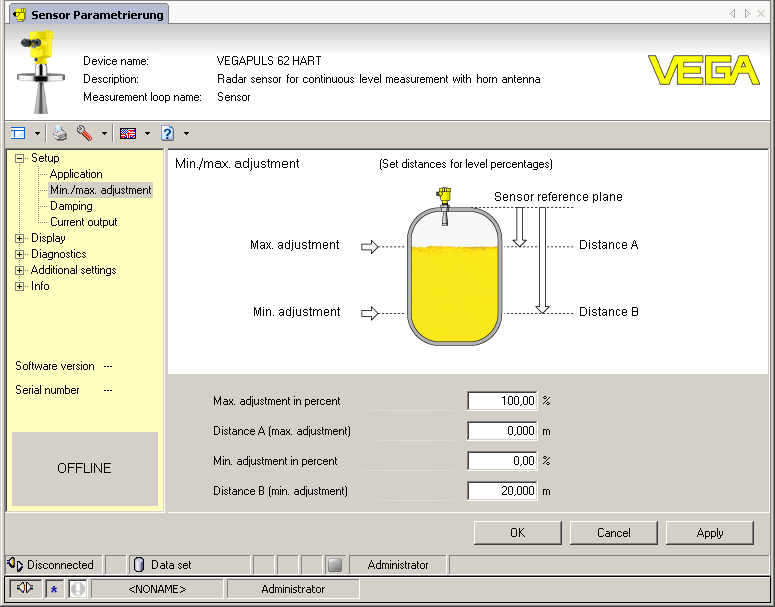 7 PACTware ve diğer kumanda programlarıyla devreye alma VEGACONNECT Besleme cihazı veya işletim sistemi Koşullar 7.