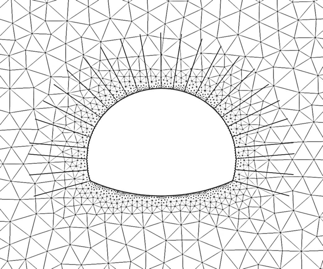 5.2. Gerçek Geometri ve Derinlik Analizleri Phase 2 yazılımında yeraltı açıklığı olarak, gerçek tünel geometrisi oluşturulmuştur.