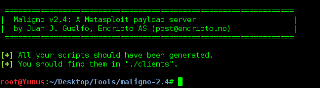 yazılımlar için Metasploit tarafında kullanılacak handler için payloadların resource dosyaları da oluşturulmaktadır (msfresource klasöründe).