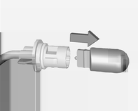 Araç bakımı 253 4. Plastik somunu saat yönünün tersine çevirin ve lamba duyundan çıkarın. 5. Ampulü soket içine biraz bastırın, saat yönünün tersine döndürün ve dışarı çıkarın. Yeni ampulü takın.