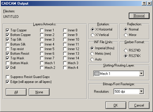 126 Şekil 4.19. Cadcam output diyalog kutusu 4.2.2.13. Gerber View Çalışma alanının Gerber çıktısının görüntülenmesini sağlar. 4.2.2.14.