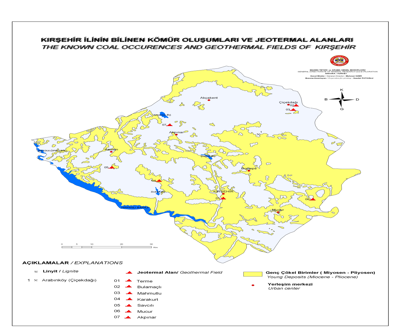 Source: MTA Terme Kaplıcası Kırşehir in merkez Kuşdilli mahallesi nde bulunmaktadır. Terme jeotermal sahası, Kırşehir ilinin en önemli jeotermal alanlarından birisidir.