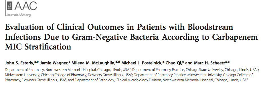 John S. Esterly et al. Antimicrob. Agents Chemother. 2012;56:4885-4890 Adjusted probability of death and actual mortality rates according to imipenem MIC.