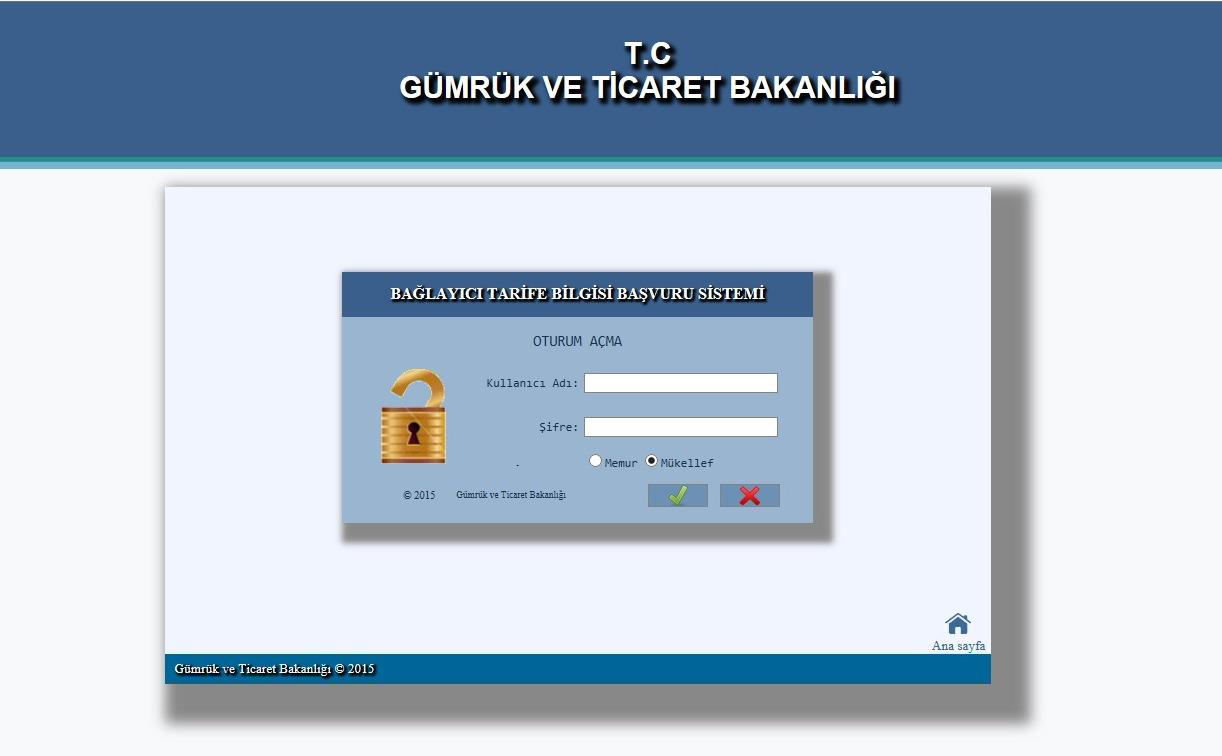 Ana sayfaya döndüğünüzde başvuru işlemler, seçeneğini seçerseniz karşınıza başvuru işlemlerini gerçekleştirebilmek için sizden kullanıcı adı ve şifre giriş ekranı