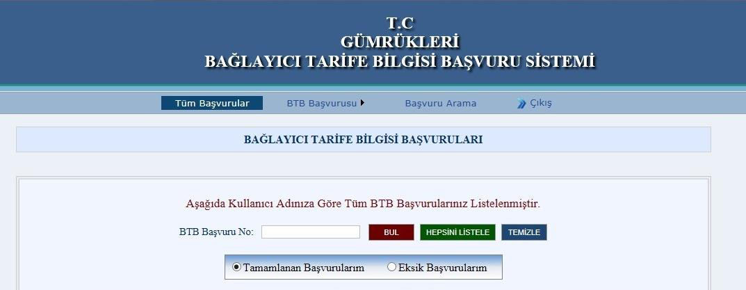 Ayrıca Tamamlanan Başvurularım başvuru tarihi yazılarak (ıslak veya e-imza ile imzalanan) tamamlanmış başvurularınızı, Eksik Başvurularım ise başvuru tarihi yazılmadan ve imzalanmamış eksik kalmış