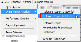 Rapor yetkileri ekranında hem kategori hem kullanıcı grubu seçimi yapılarak, daha pratik işlem yapılabilmektedir. 4.