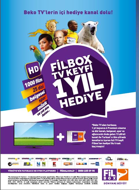 Tivibu Filmbox Filbox Digiturk Play 48 inch ve üzeri UHD TV lerle futbol maçları hediye 4K QUATRO TV lere 4K Filmler hediye Uydulu TV lerde 1000 lerce dizi ve film hediye 6 Serisi SMART TV lere 1000