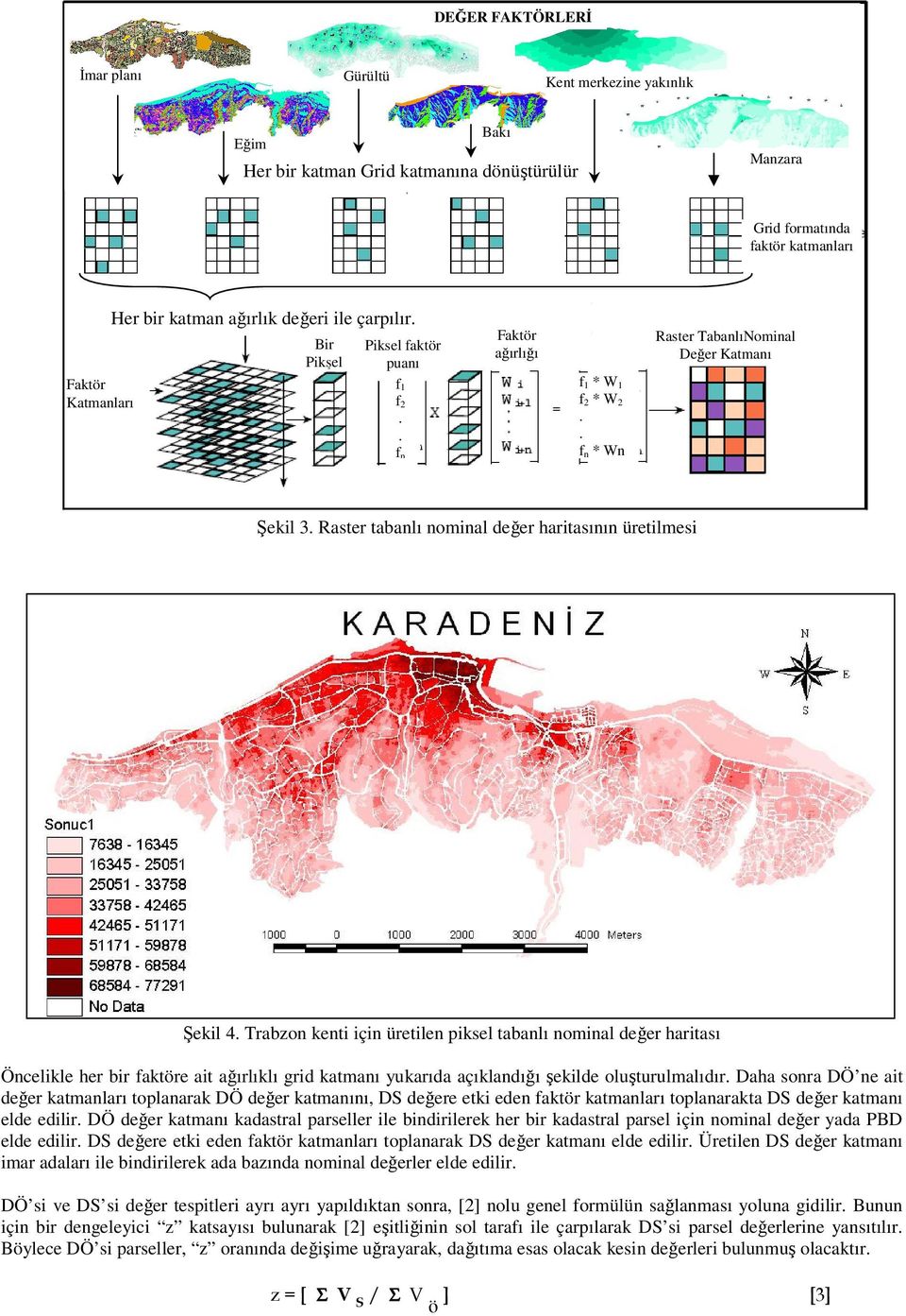 Raster tabanlı nominal değer haritasının üretilmesi Şekil 4.