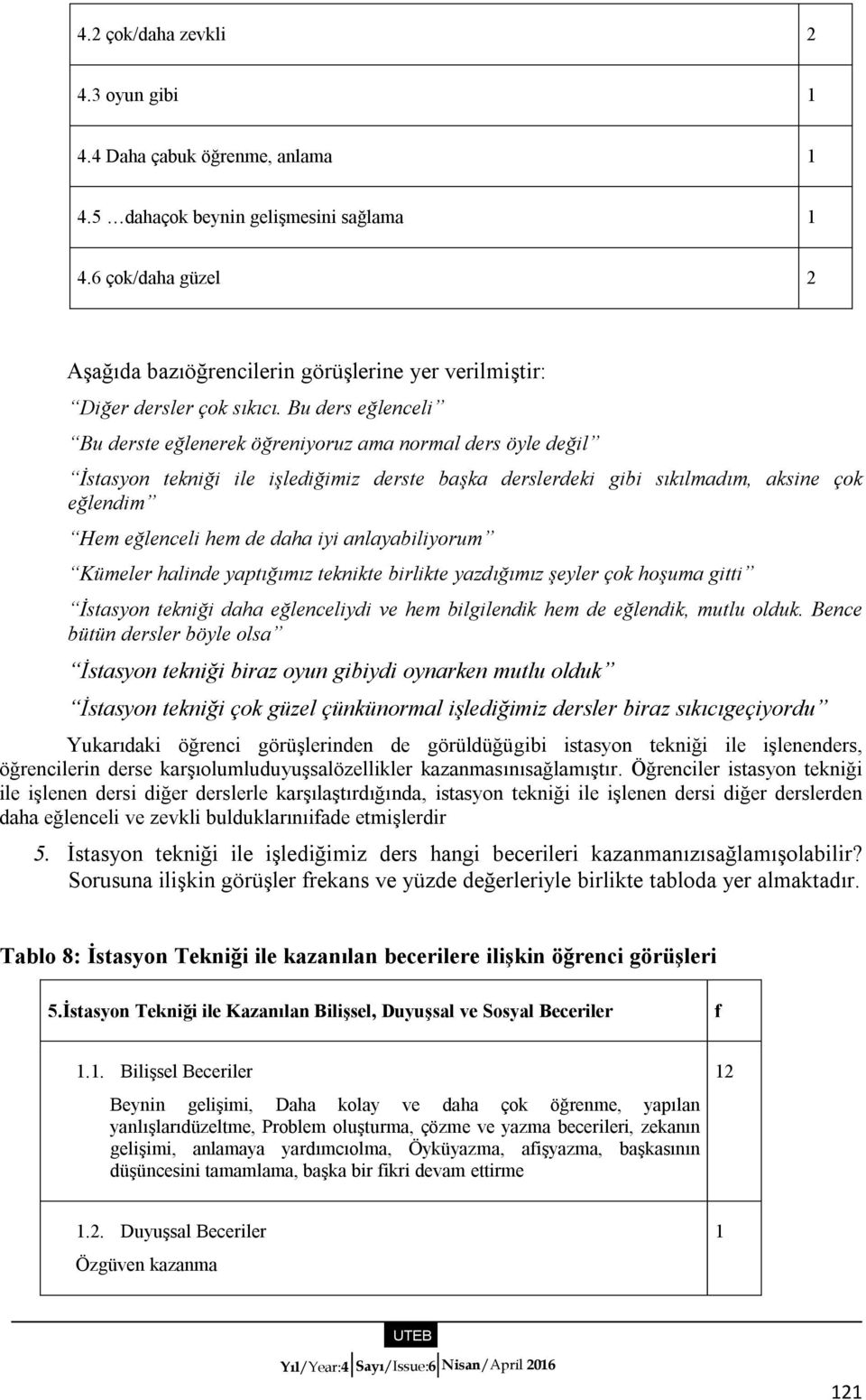 Bu ders eğlenceli Bu derste eğlenerek öğreniyoruz ama normal ders öyle değil İstasyon tekniği ile işlediğimiz derste başka derslerdeki gibi sıkılmadım, aksine çok eğlendim Hem eğlenceli hem de daha