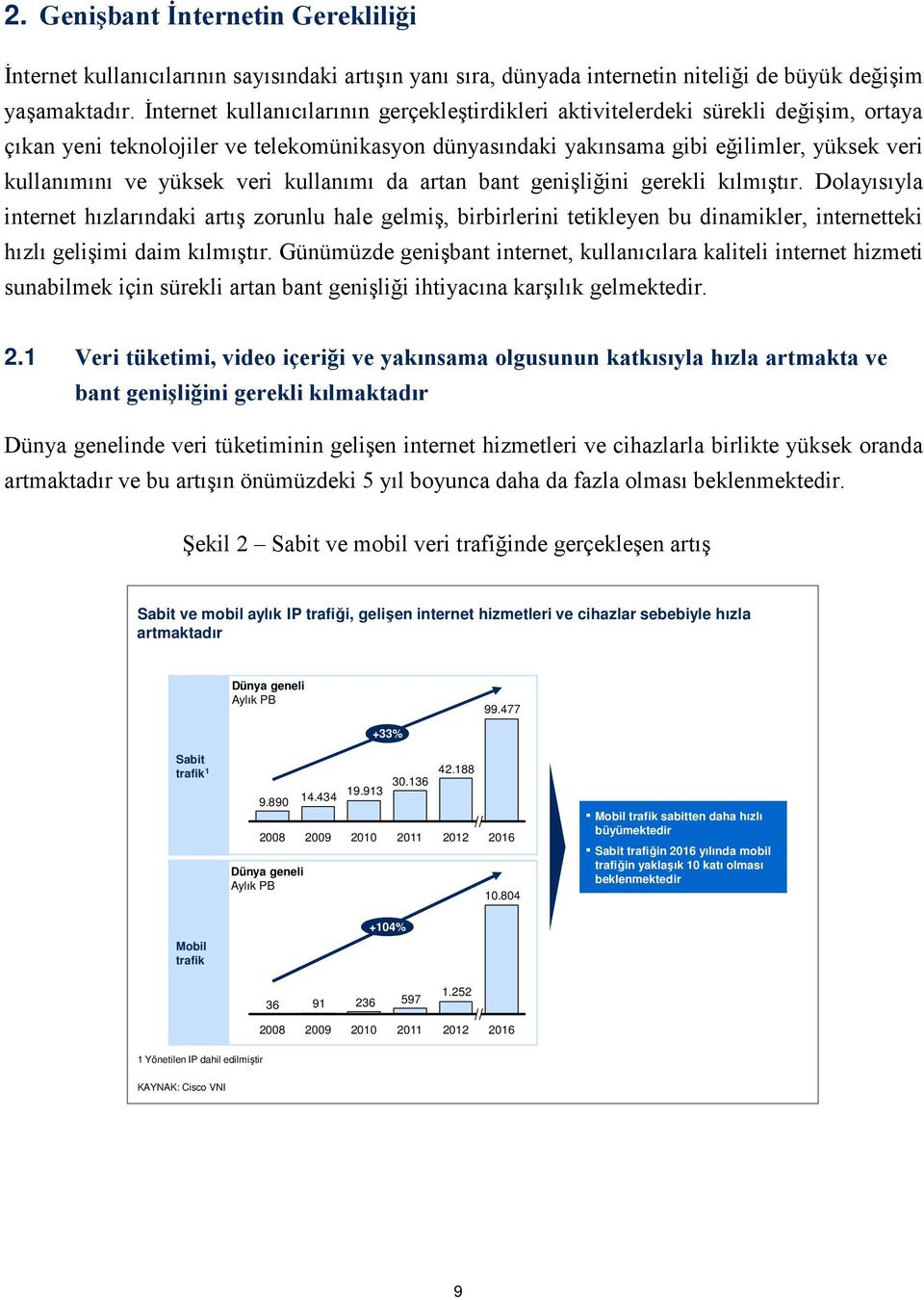 yüksek veri kullanımı da artan bant genişliğini gerekli kılmıştır.