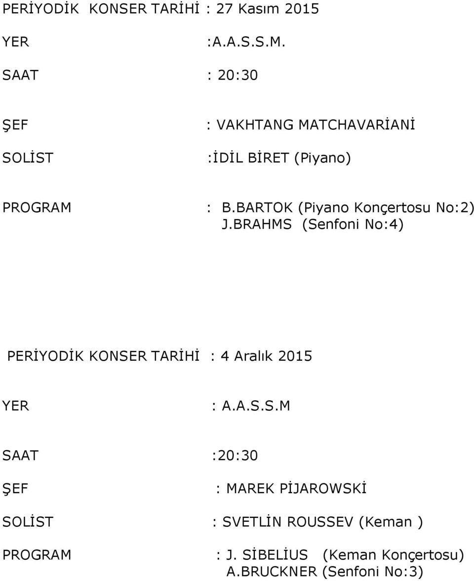 BARTOK (Piyano Konçertosu No:2) J.