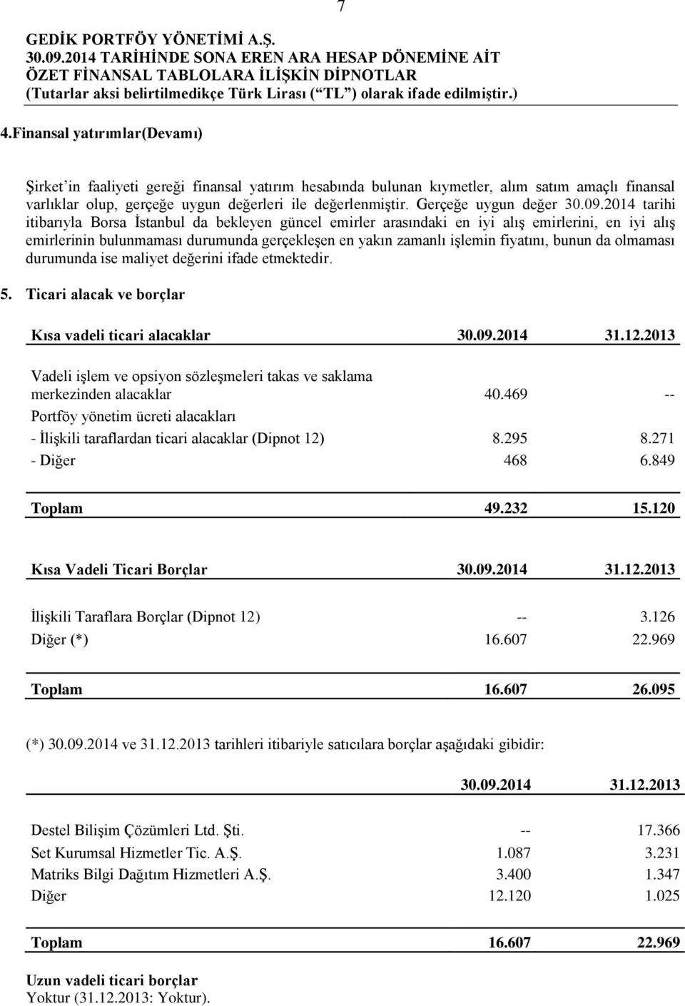 2014 tarihi itibarıyla Borsa İstanbul da bekleyen güncel emirler arasındaki en iyi alış emirlerini, en iyi alış emirlerinin bulunmaması durumunda gerçekleşen en yakın zamanlı işlemin fiyatını, bunun