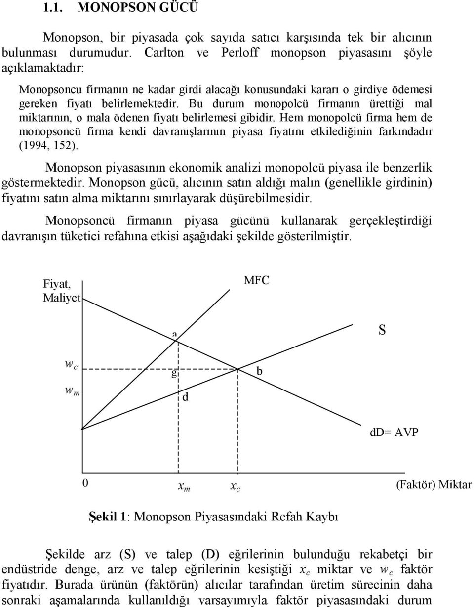 Bu durum monopolcü firmanın ürettiği mal miktarının, o mala ödenen fiyatı belirlemesi gibidir.