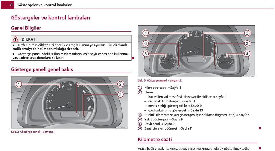 2 Gösterge paneli - Varyant 1 Şek.