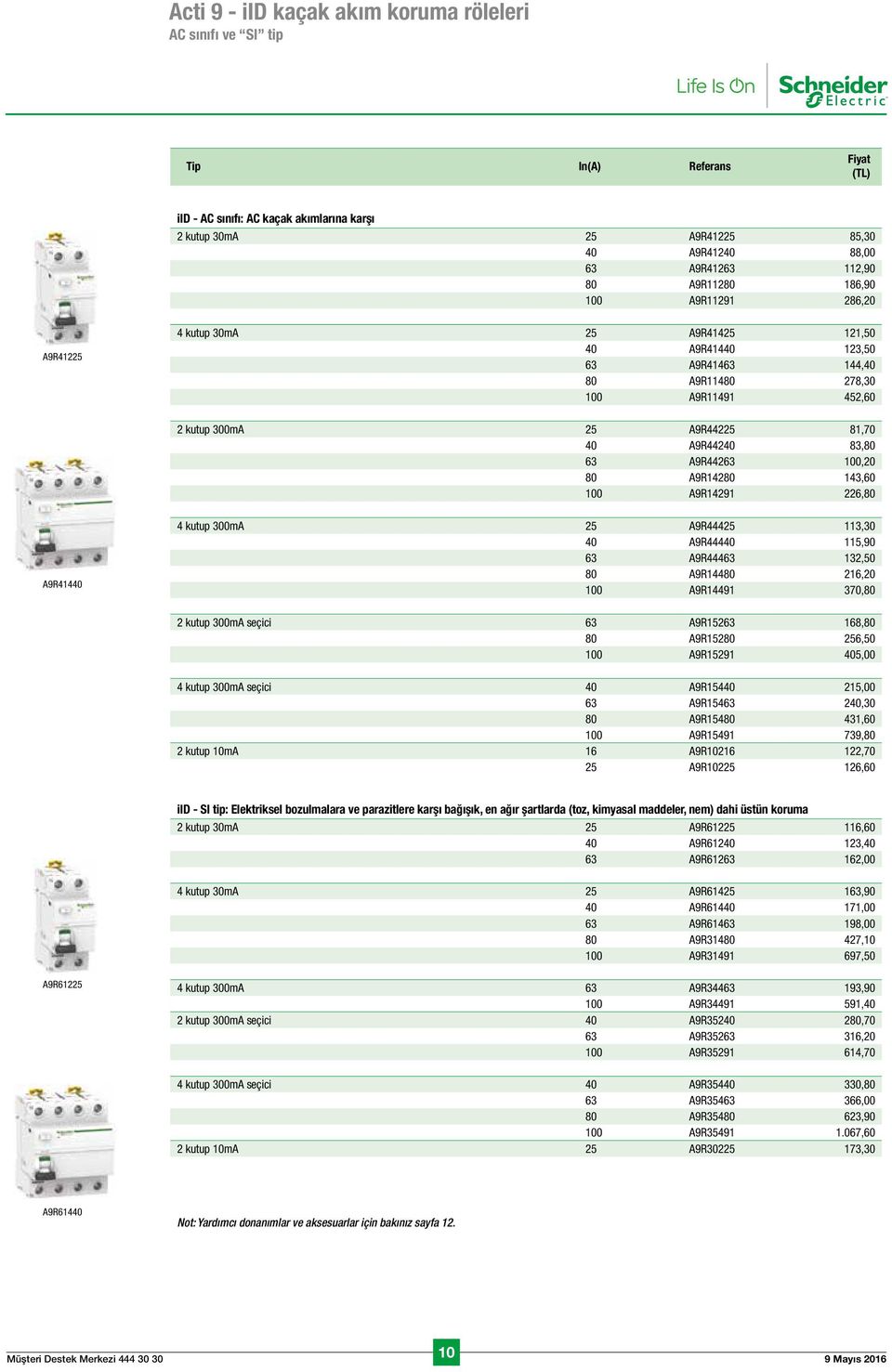 100,20 80 A9R14280 143,60 100 A9R14291 226,80 A9R41440 4 kutup 300mA 25 A9R44425 113,30 40 A9R44440 115,90 63 A9R44463 132,50 80 A9R14480 216,20 100 A9R14491 370,80 2 kutup 300mA seçici 63 A9R15263