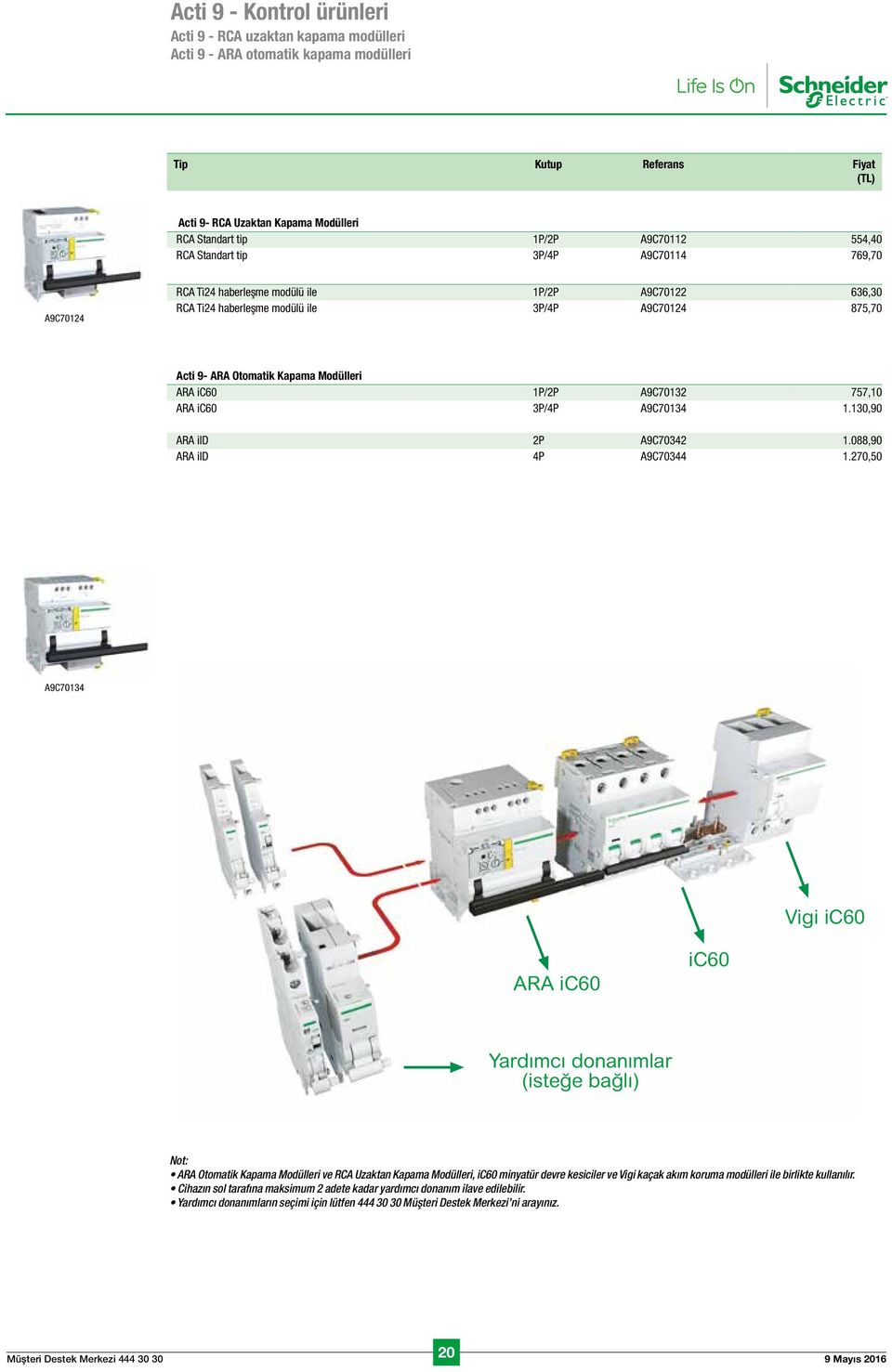 1P/2P A9C70132 757,10 ARA ic60 3P/4P A9C70134 1.130,90 ARA iid 2P A9C70342 1.088,90 ARA iid 4P A9C70344 1.