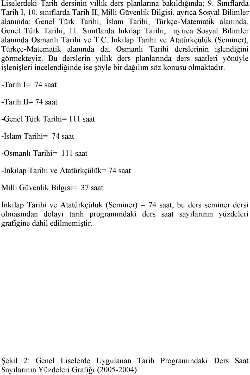 Sınıflarda İnkılap Tarihi, ayrıca Sosyal Bilimler alanında Osmanlı Tarihi ve T.C.