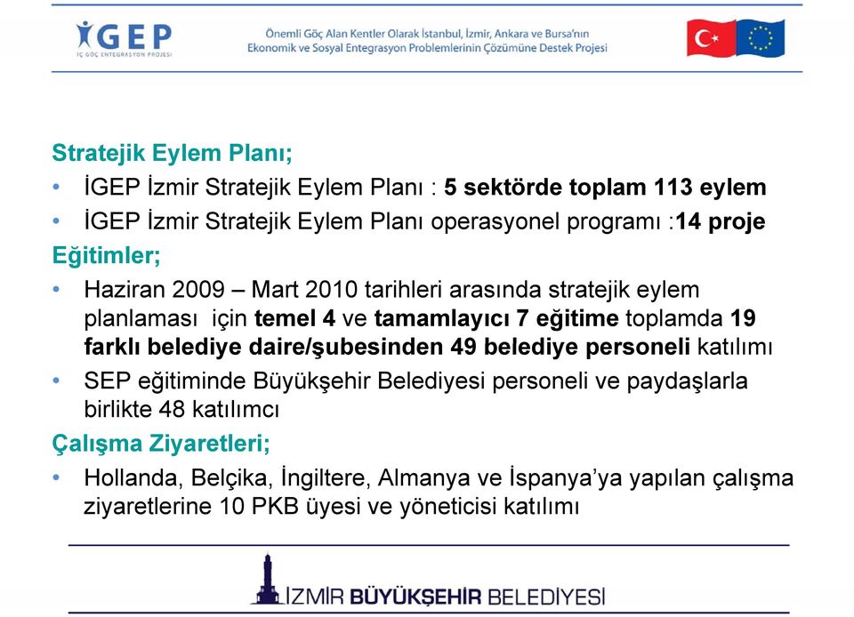 belediye daire/şubesinden 49 belediye personeli katılımı SEP eğitiminde Büyükşehir Belediyesi personeli ve paydaşlarla birlikte 48 katılımcı