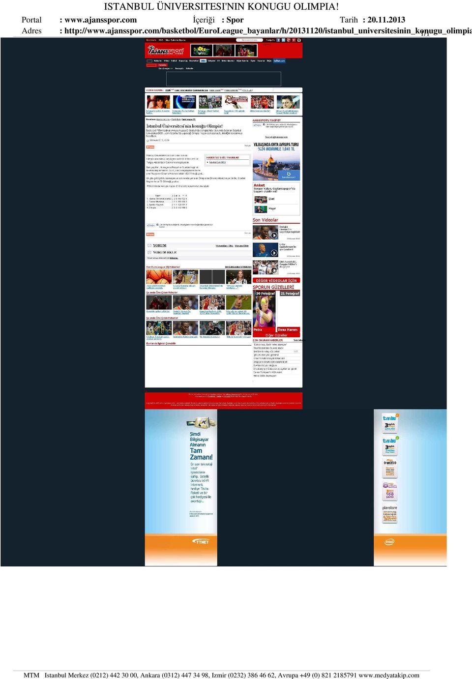 com İçeriği : Spor Tarih : 20.11.2013 : http://www.