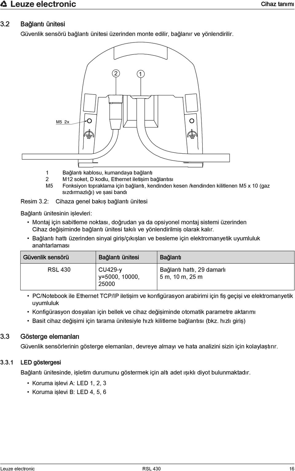 sızdırmazlığı) ve şasi bandı Resim 3.