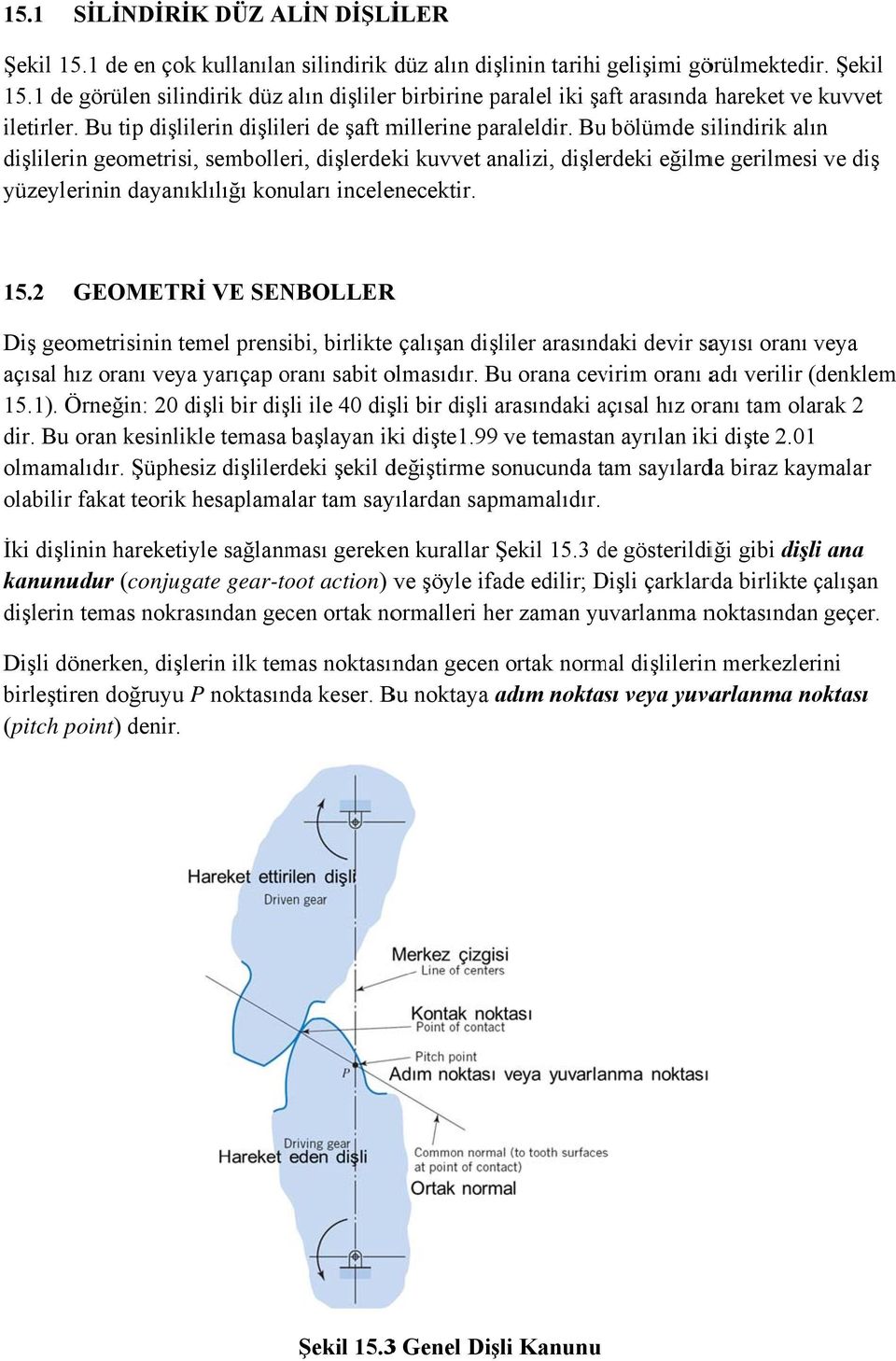 Buu bölümde silindirik alın dişlilerin geometrisi, sembolleri, dişlerdeki kuvvet analizi, dişlerdeki eğilme gerilmesii ve diş yüzeylerinin dayanıklılığı konuları incelenecektir. 15.