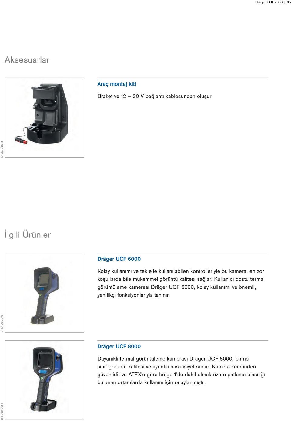 Kullanıcı dostu termal görüntüleme kamerası Dräger UCF 6000, kolay kullanımı ve önemli, yenilikçi fonksiyonlarıyla tanınır.