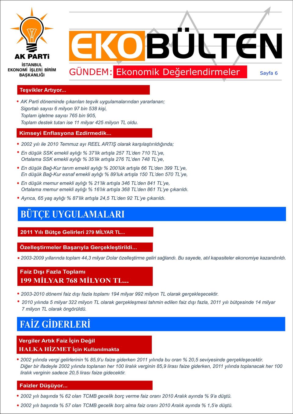 Kimseyi Enflasyona Ezdirmedik.