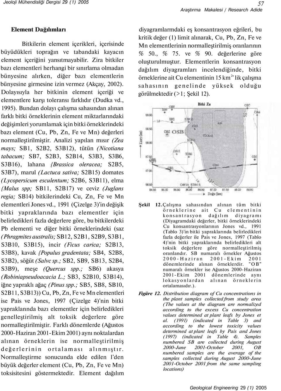 Dolayısıyla her bitkinin element içeriği ve elementlere karşı toleransı farklıdır (Dudka vd., 1995).