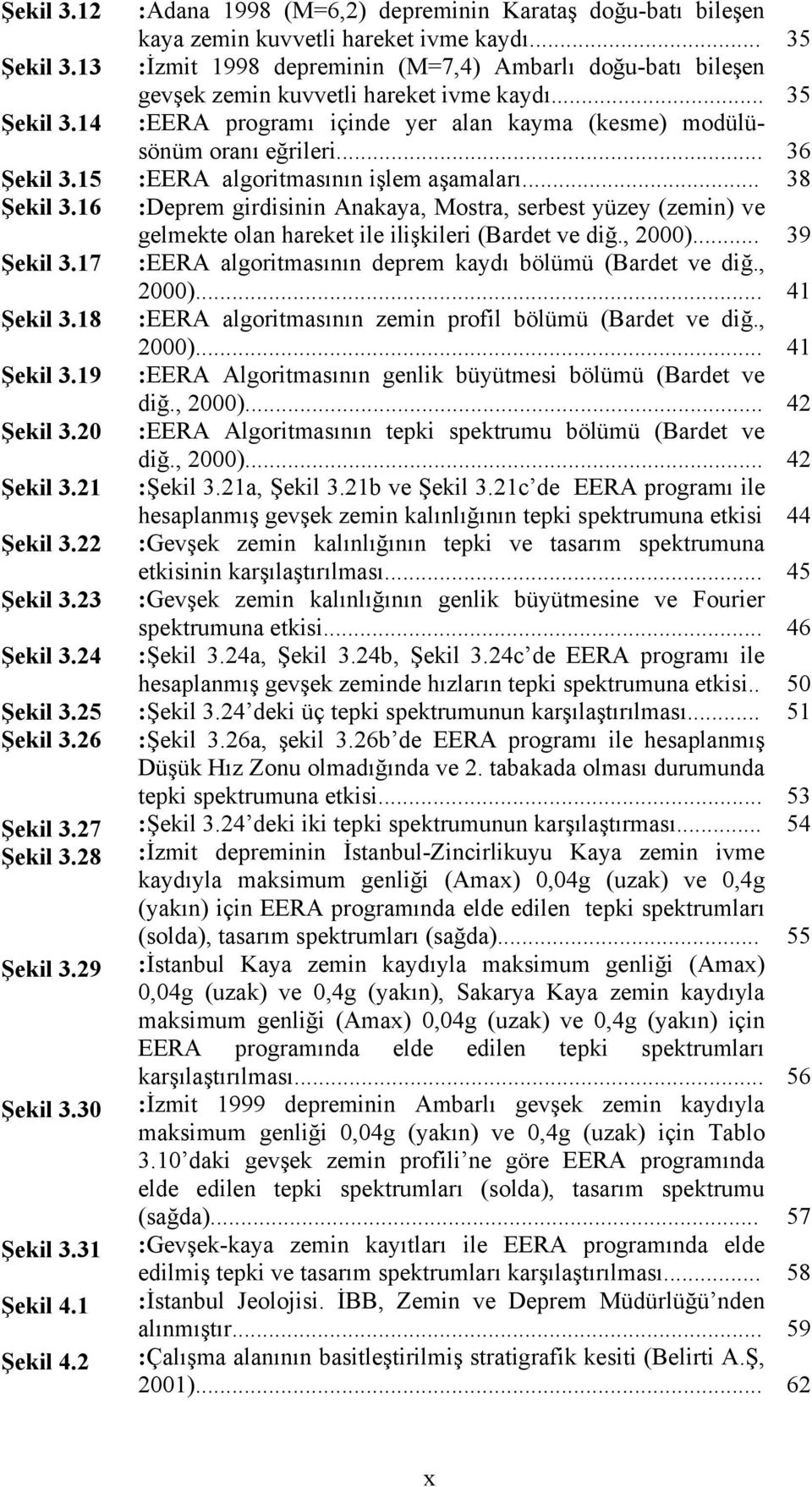 .. :İzmit 1998 depreminin (M=7,4) Ambarlı doğu-batı bileşen gevşek zemin kuvvetli hareket ivme kaydı... :EERA programı içinde yer alan kayma (kesme) modülüsönüm oranı eğrileri.