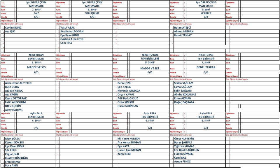 Gökhan Arda UTKU Cem İNCE 6 6 Öğretmen Sınıf : Nihal TOZAN Öğretmen : Öğretmen : Nihal TOZAN Öğretmen : Nihal TOZAN Öğretmen : : FEN BİLİMLERİ : : FEN BİLİMLERİ : FEN BİLİMLERİ : : 8.