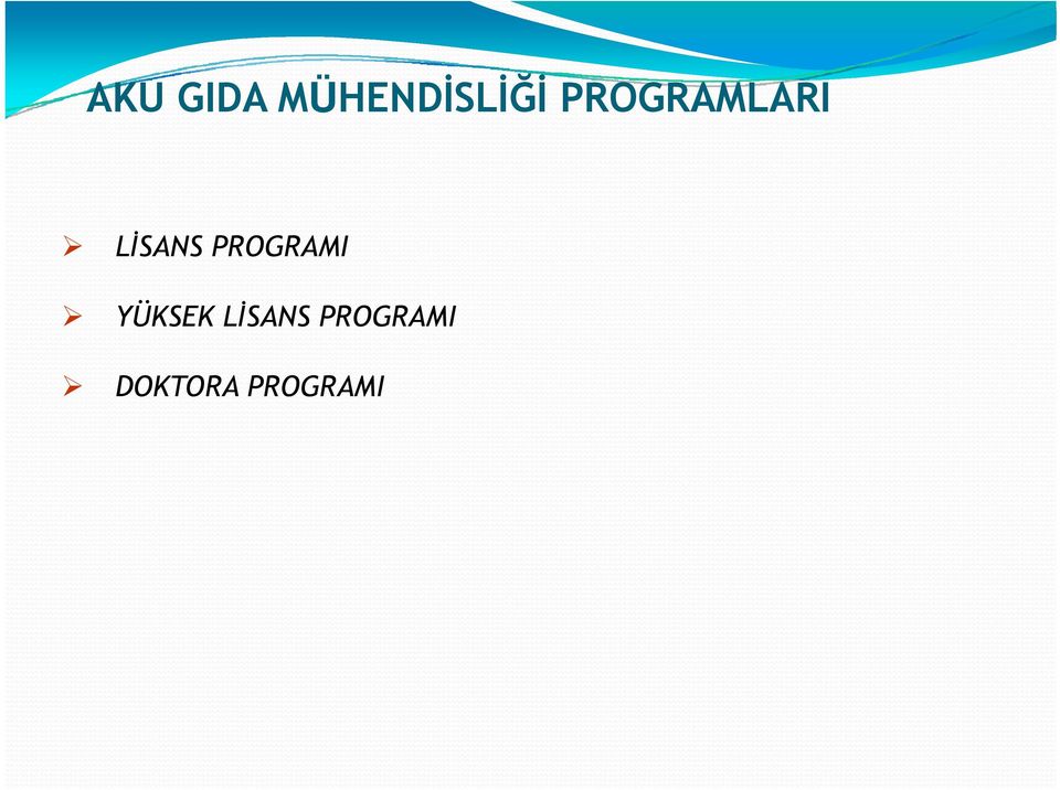 PROGRAMI YÜKSEK LİSANS