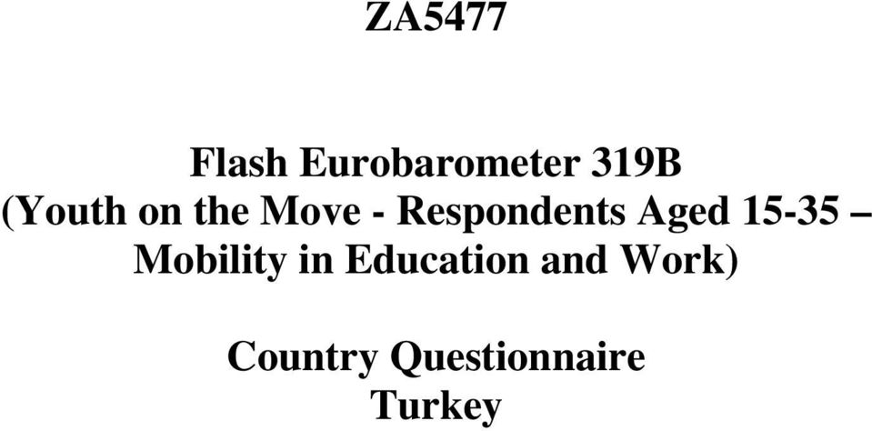 Aged 15-35 Mobility in Education