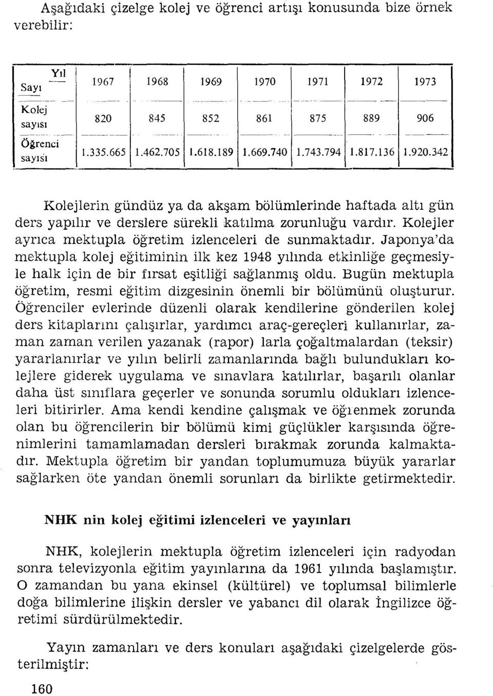 342 KolejIern gündüz ya da akşam bölümlernde haftada altı gün ders yapılır ve derslere sürekl katılma zorunluğu vardır. Kolejler ayrıca mektupla öğretm zlenceler de sunmaktadır.