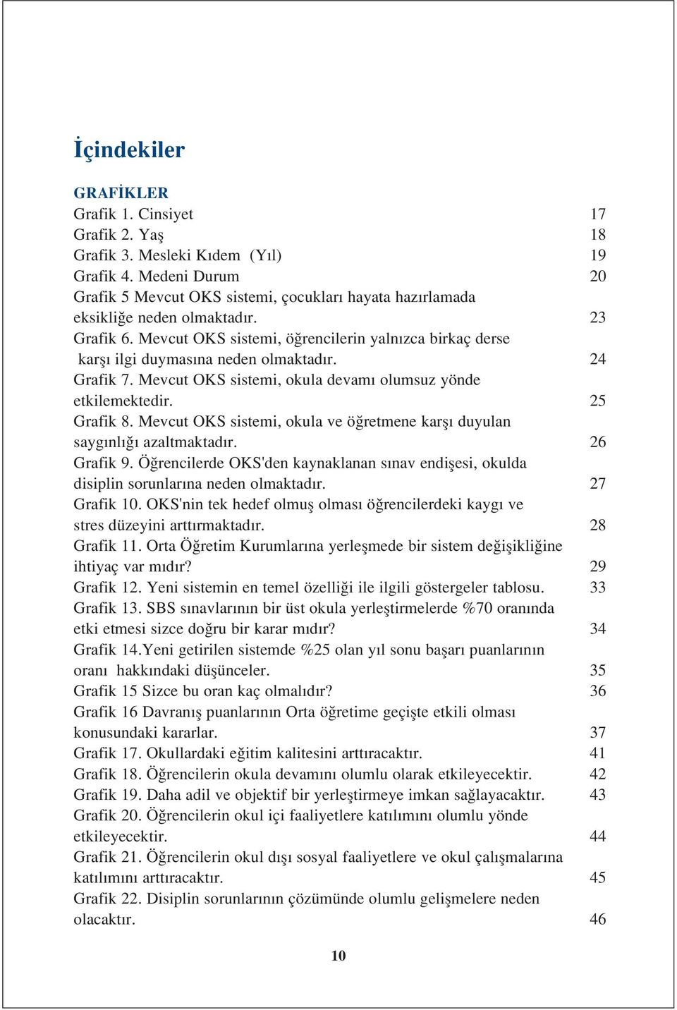 Mevcut OKS sistemi, ö rencilerin yaln zca birkaç derse karfl ilgi duymas na neden olmaktad r. 24 Grafik 7. Mevcut OKS sistemi, okula devam olumsuz yönde etkilemektedir. 25 Grafik 8.