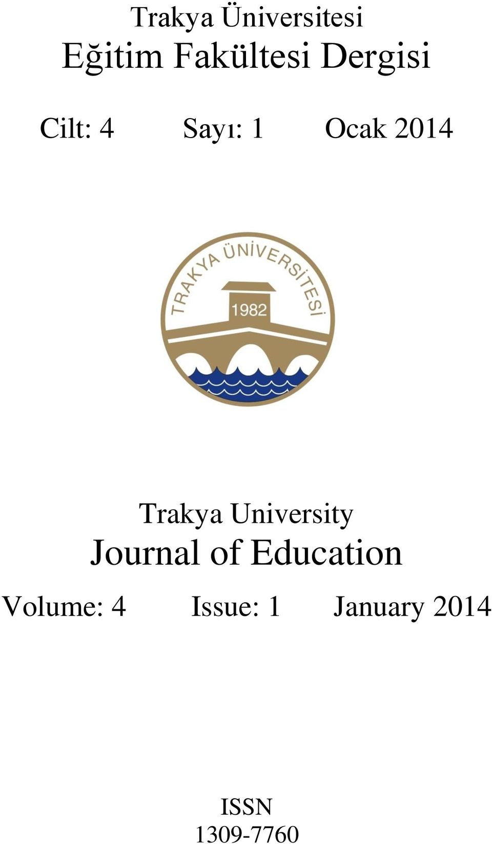 Trakya University Journal of Education