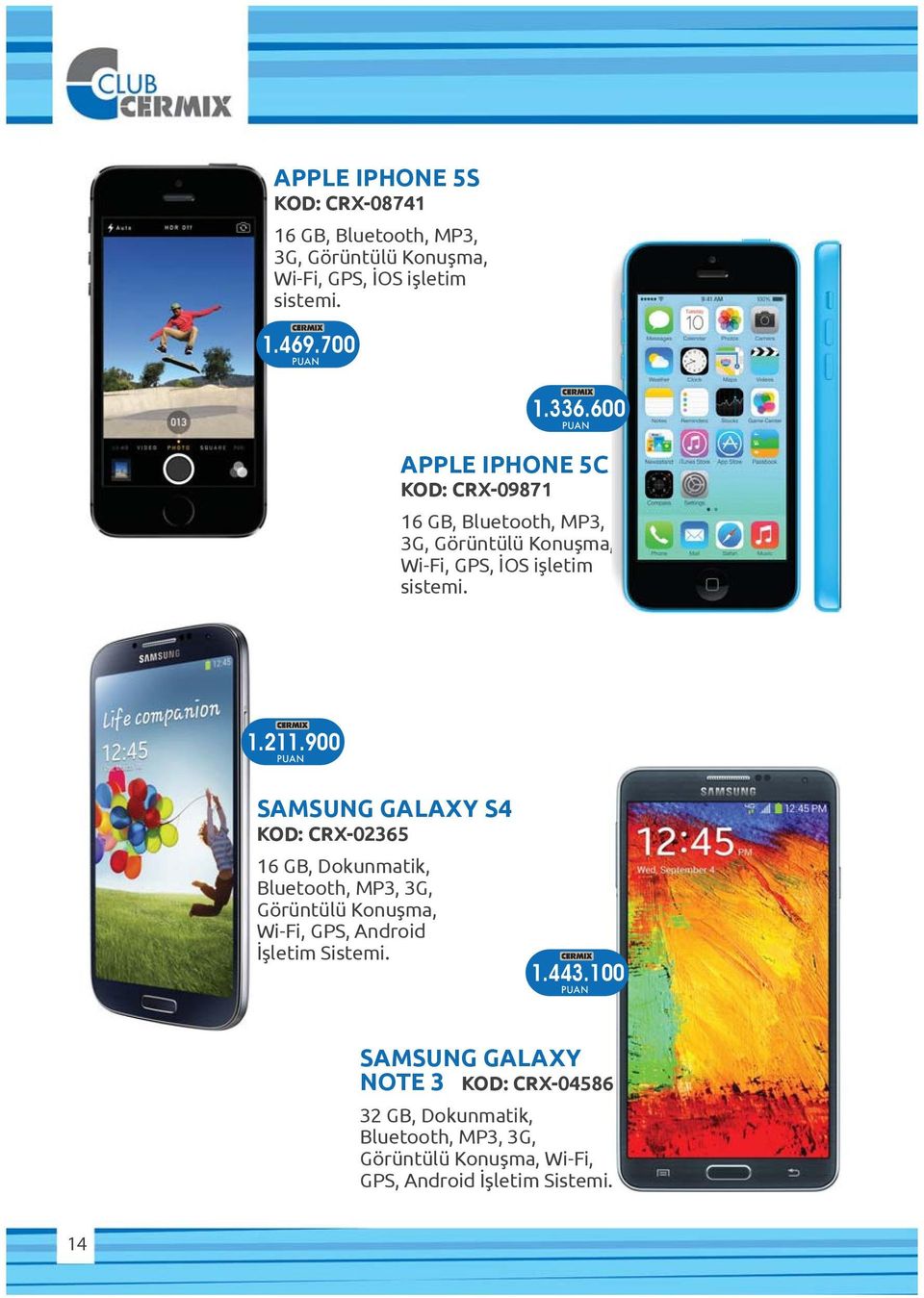 900 SAMSUNG GALAXY S4 KOD: CRX-02365 16 GB, Dokunmatik, Bluetooth, MP3, 3G, Görüntülü Konuşma, Wi-Fi, GPS, Android İşletim Sistemi.