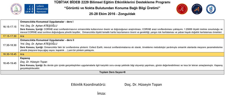 zorunluluğu ve mevcut CORINE arazi sınıfının doğruluğuna yönelik tespitler, Ormancılıkta ölçekli tematik harita hazırlamanın önemi ve gerekliliği; yangın risk haritalaması ve yaban hayatı doğallık