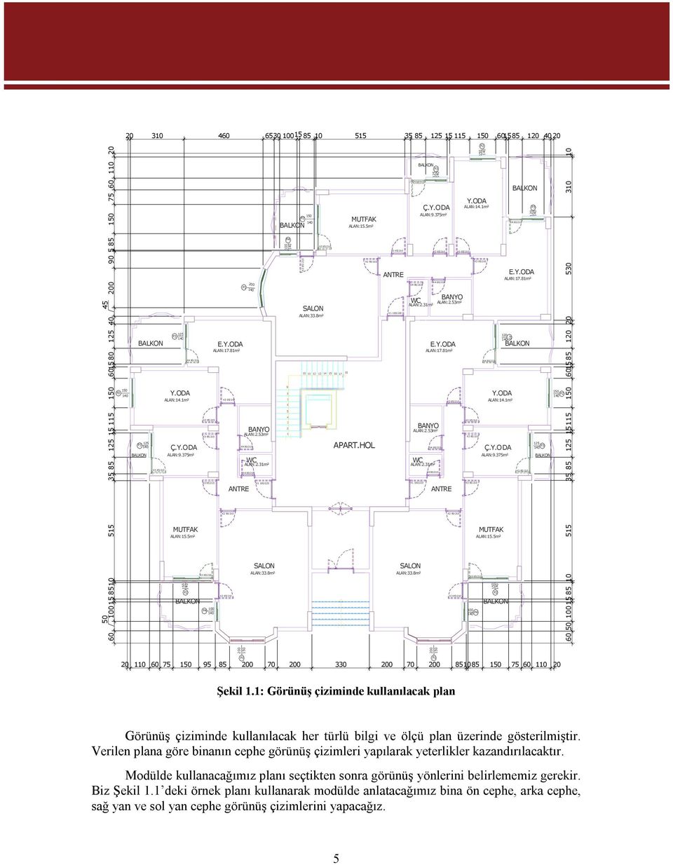 31m² K4 80/210 BANYO ALAN:2.53m² 85/210 E.Y.ODA ALAN:17.81m² 530 20 125 6015 80 BALKON 125 140 K4 80/210 E.Y.ODA ALAN:17.81m² 10 11 12 13 14 15 16 18 17 E.Y.ODA ALAN:17.81m² K4 80/210 120 140 BALKON 120 6015 85 150 150 140 Y.