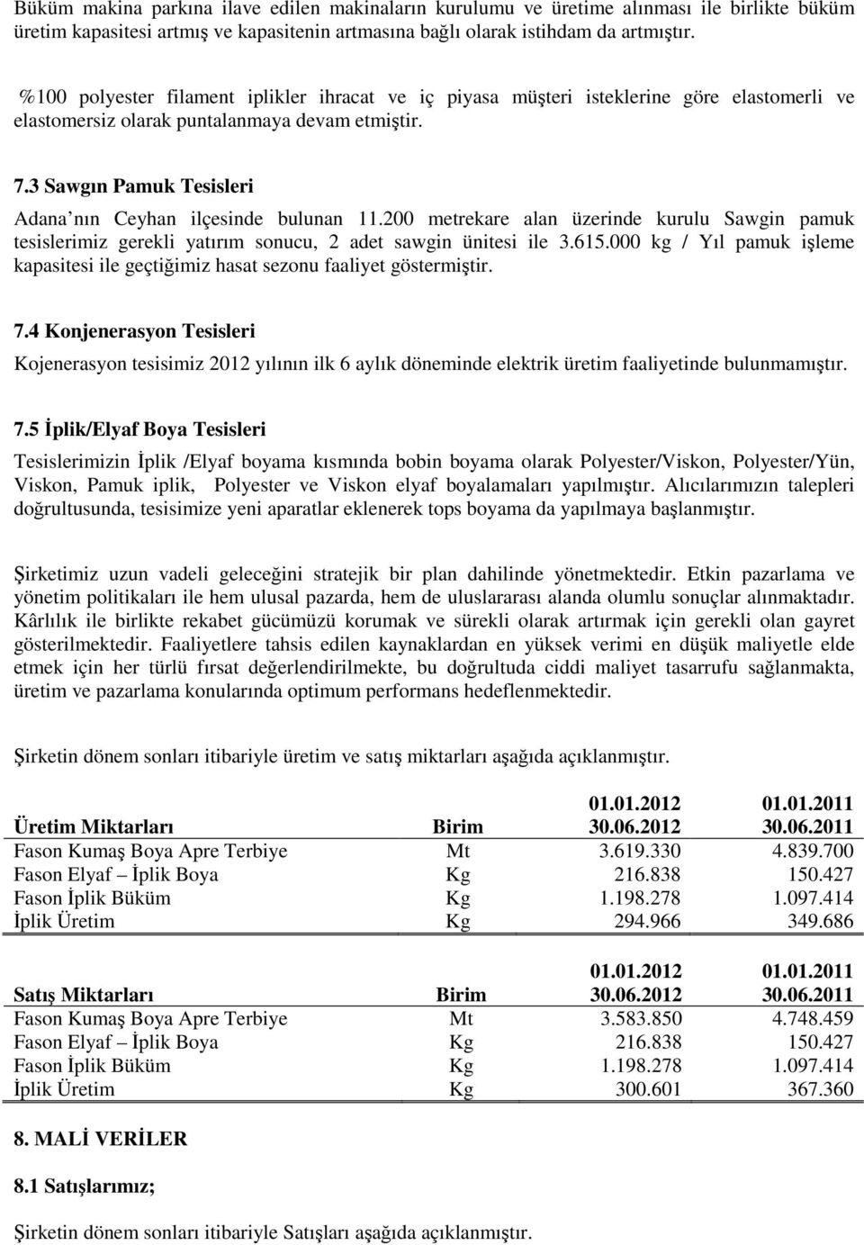 3 Sawgın Pamuk Tesisleri Adana nın Ceyhan ilçesinde bulunan 11.200 metrekare alan üzerinde kurulu Sawgin pamuk tesislerimiz gerekli yatırım sonucu, 2 adet sawgin ünitesi ile 3.615.